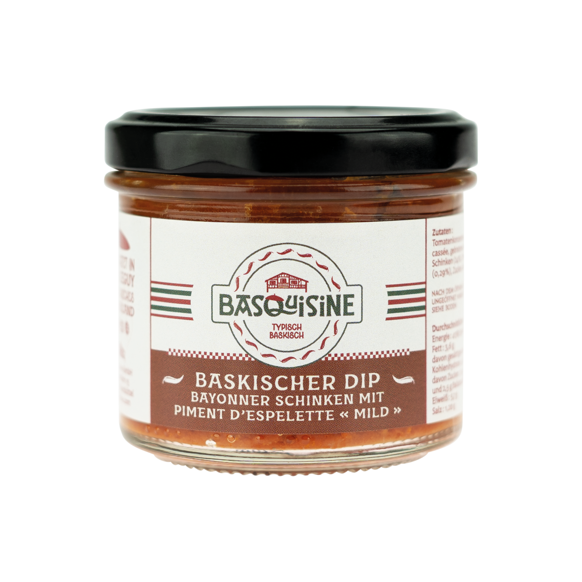 Baskischer Dip – Bayonner Schinken mit Piment d’Espelette „mild“ 100g Glas